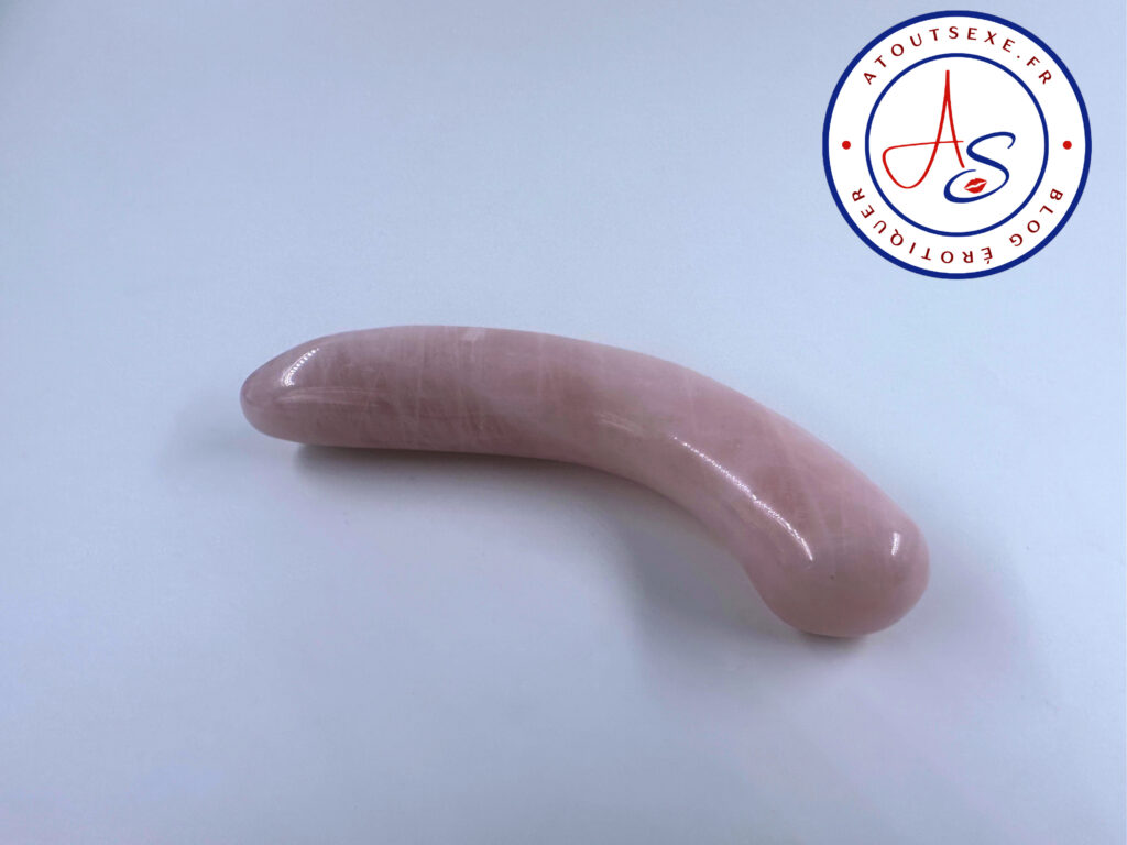 double gode pierre quartz rose pixii