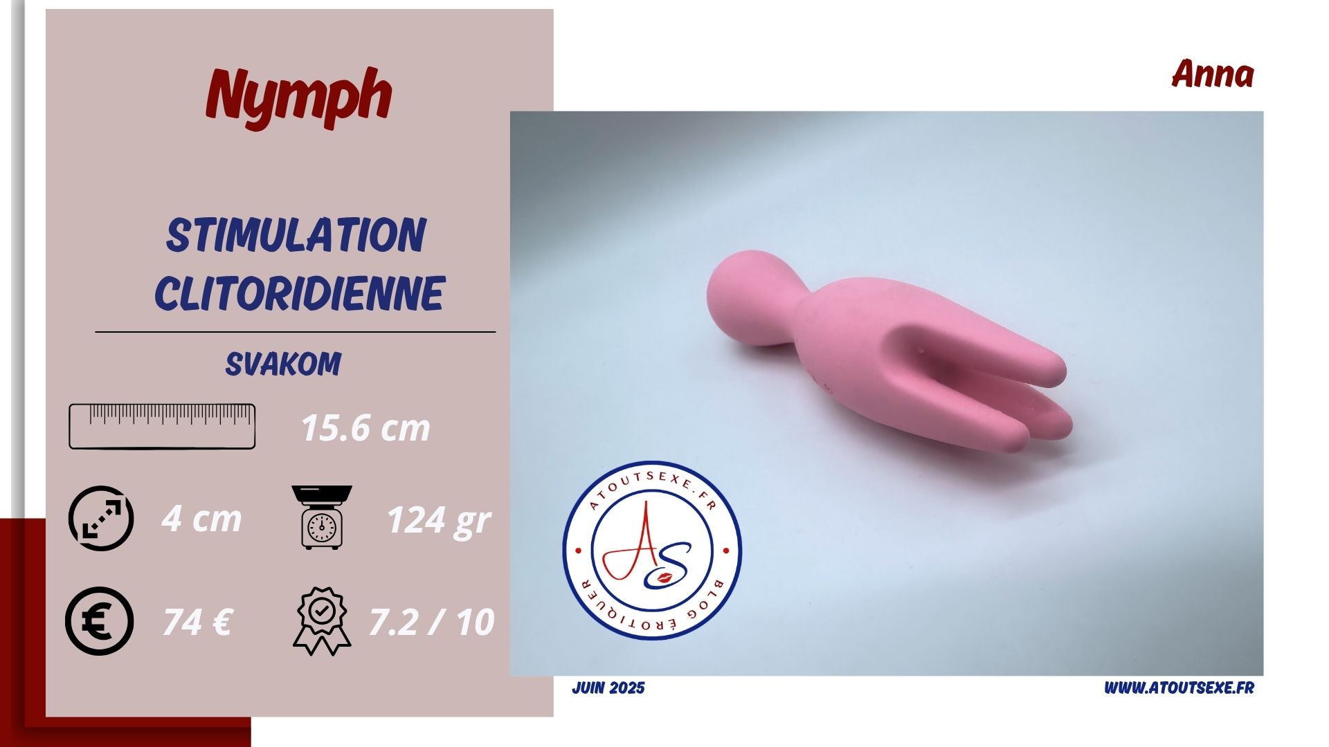 Test du Stimulateur Nymph Rose de Svakom : une caresse tendre et surprenante