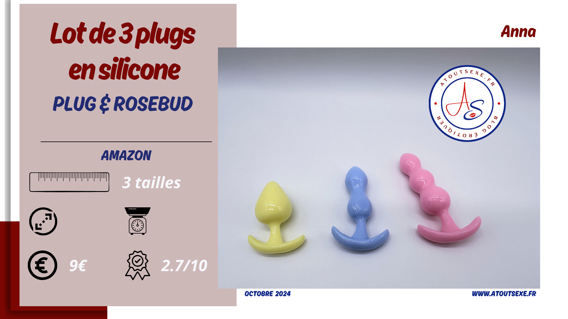 Test des 3 Pièces Plugs Anals en Silicone : une déception