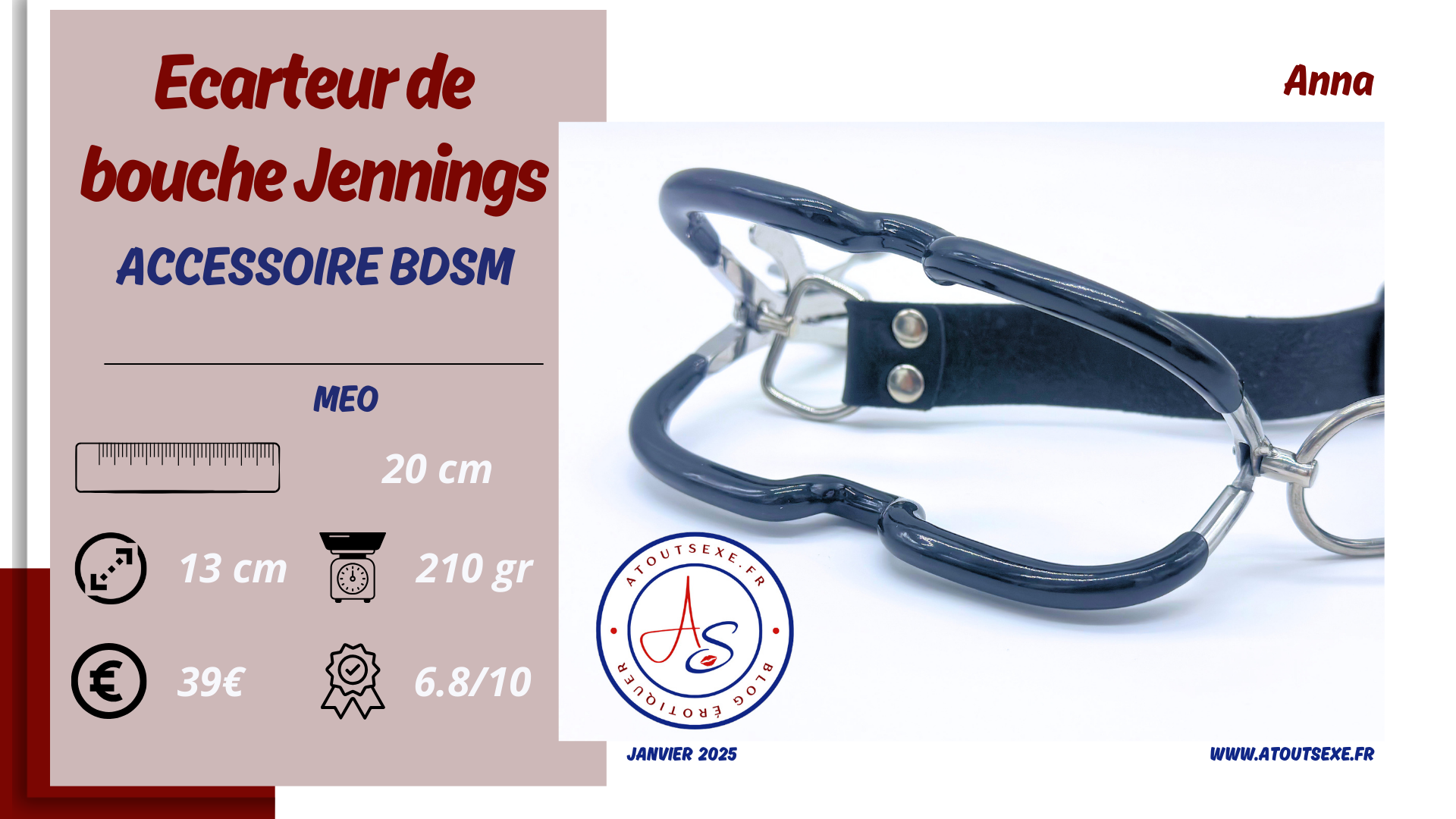 Écarteur de Bouche BDSM 2.0 – Jennings